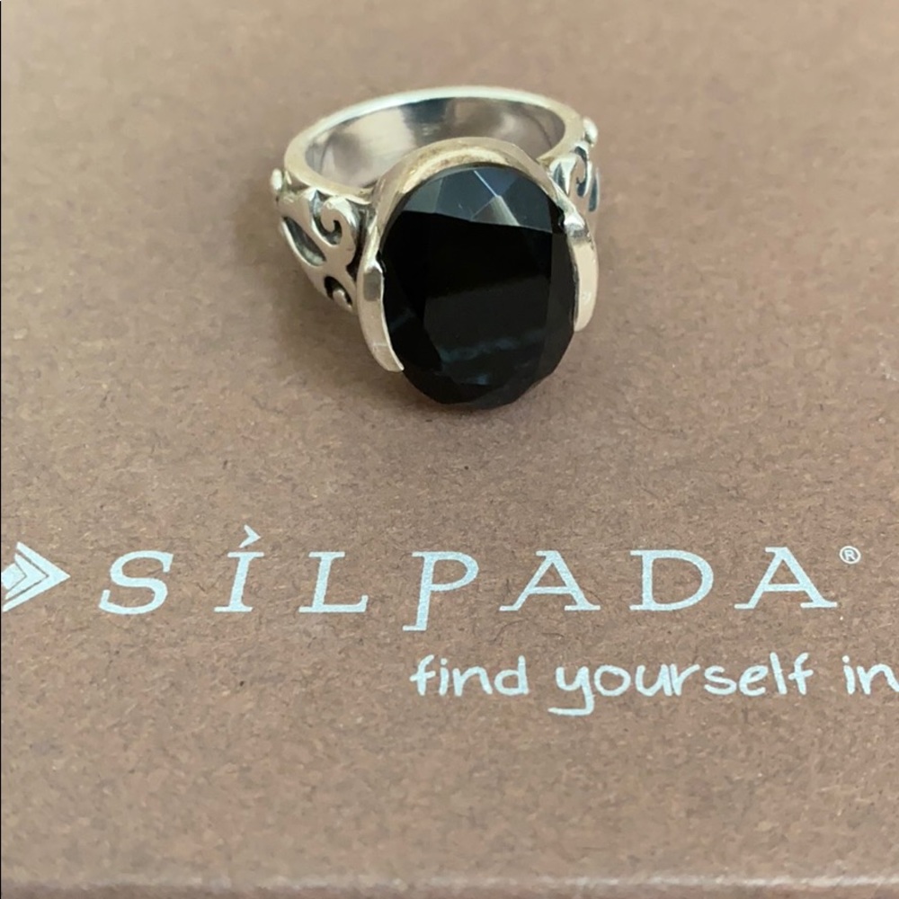 Retired Silpada Sterling Silver Chalcedony Ring